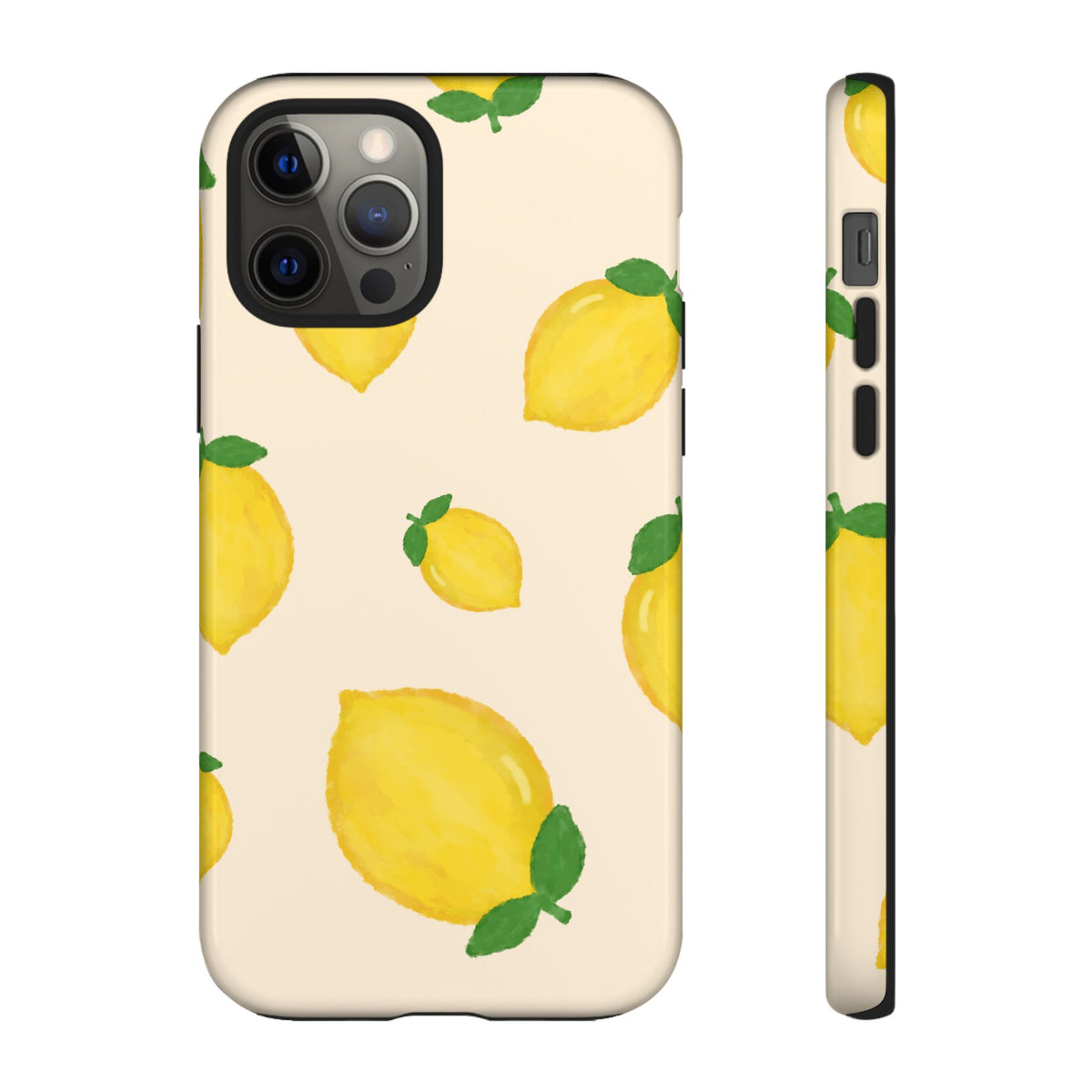 Lemon Print Phone Case, Vibrant Lemon Design, Cute Citrus Case, Gift for Fruit Lovers, Summer Vibe Accessories