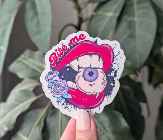 Bite Me Vinyl Sticker