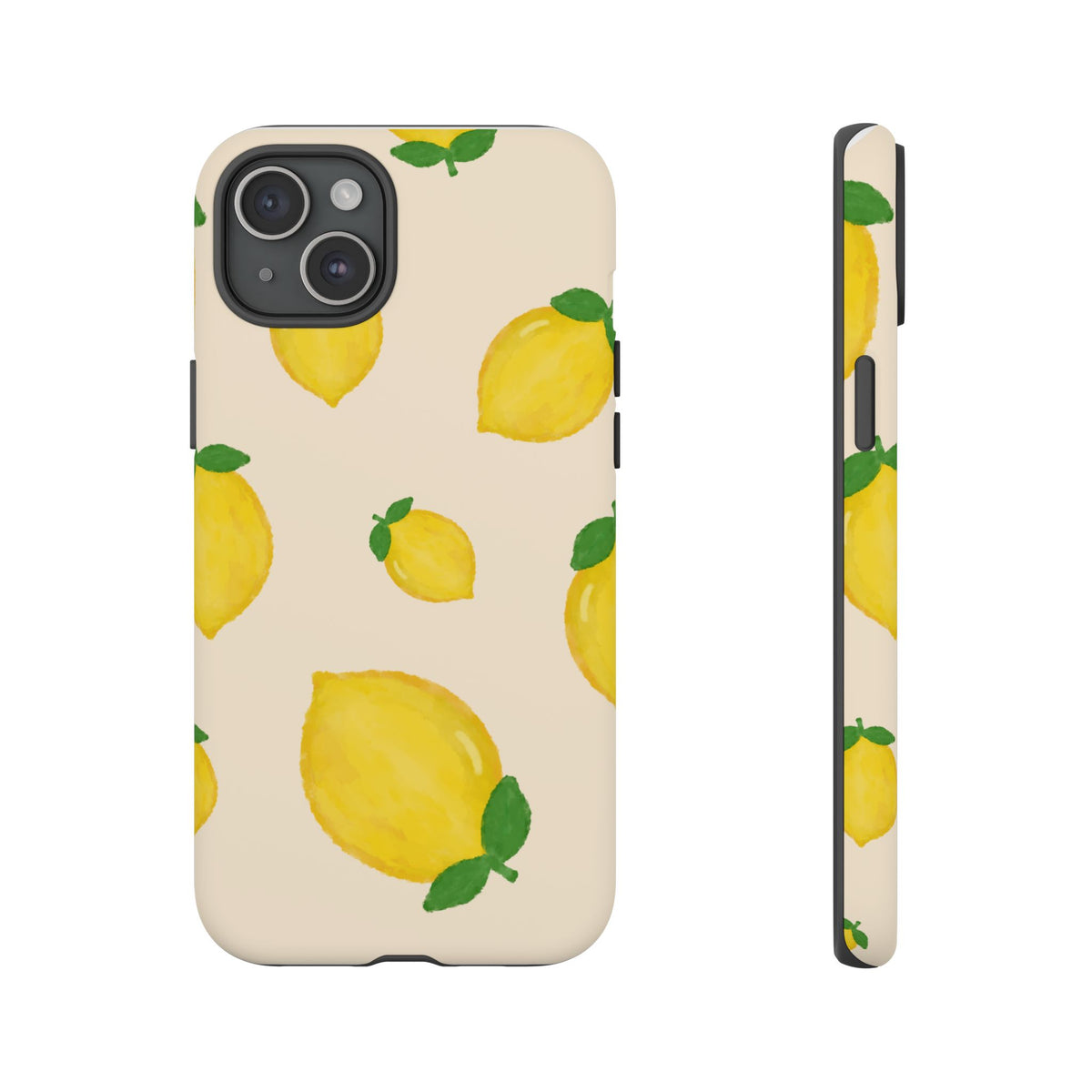 Lemon Print Phone Case, Vibrant Lemon Design, Cute Citrus Case, Gift for Fruit Lovers, Summer Vibe Accessories