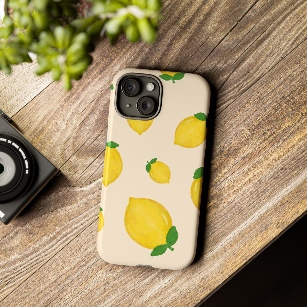 Lemon Print Phone Case, Vibrant Lemon Design, Cute Citrus Case, Gift for Fruit Lovers, Summer Vibe Accessories