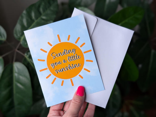 Sending You Sunshine Card, Uplifting Greeting Card, Cheer Up Card, Thinking of You Greeting Card, Send a Smile, Just Because Greeting Card