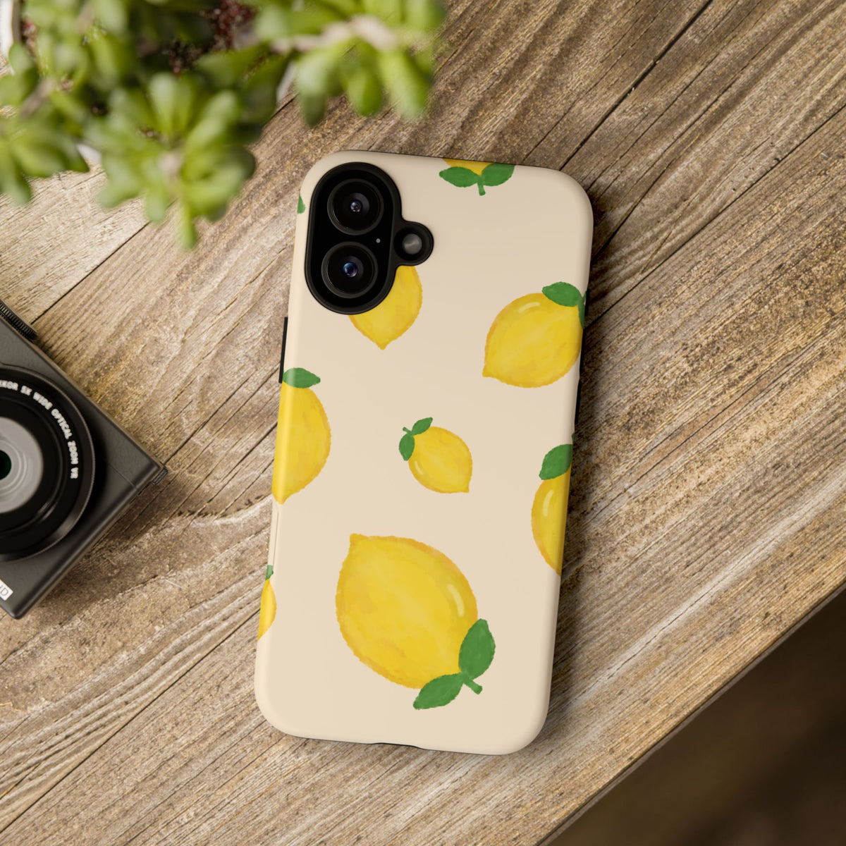 Lemon Print Phone Case, Vibrant Lemon Design, Cute Citrus Case, Gift for Fruit Lovers, Summer Vibe Accessories