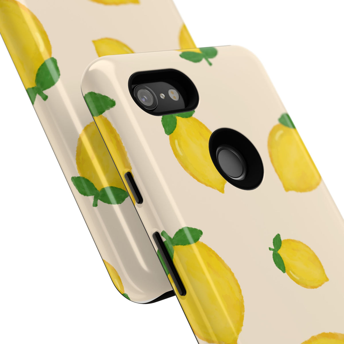 Lemon Print Phone Case, Vibrant Lemon Design, Cute Citrus Case, Gift for Fruit Lovers, Summer Vibe Accessories
