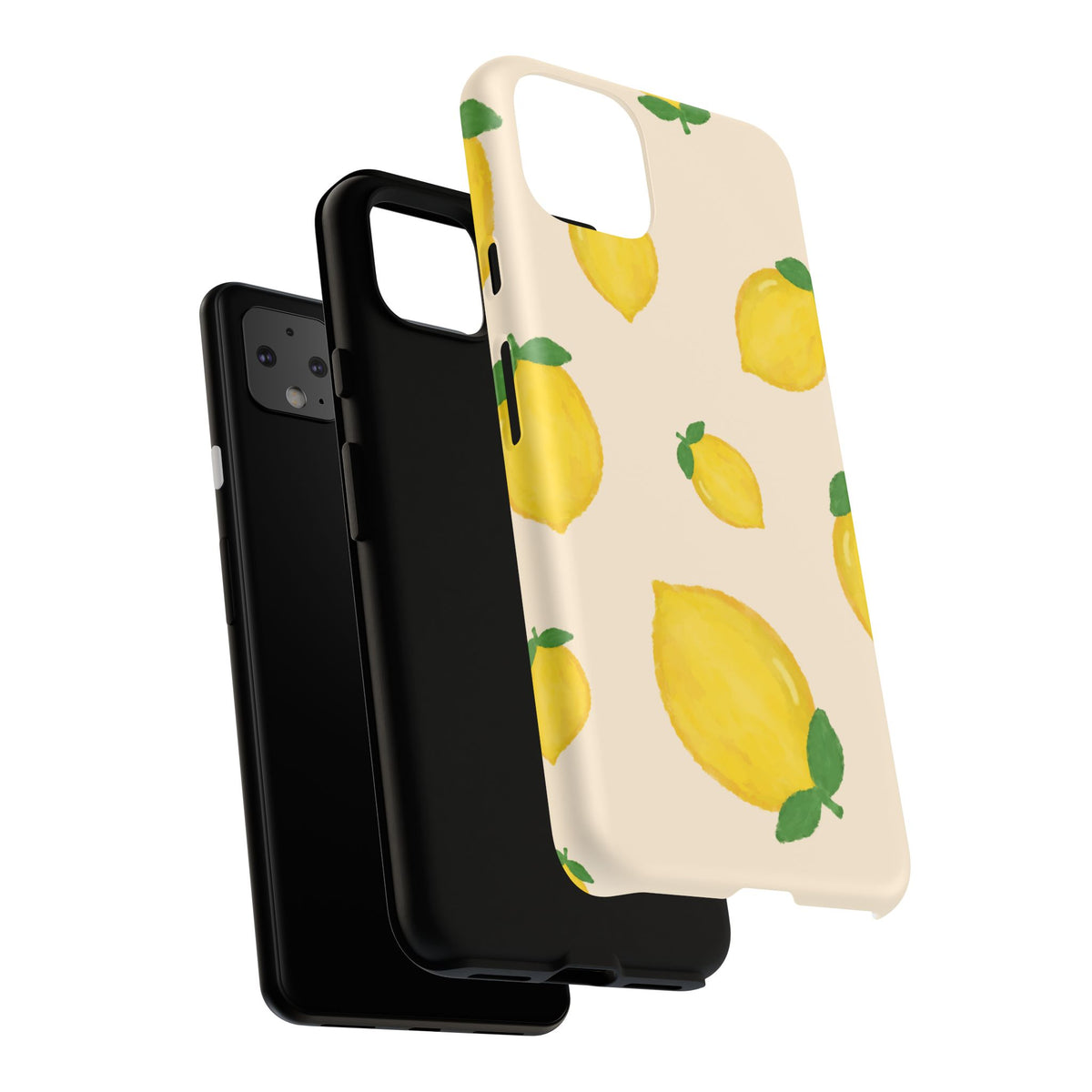 Lemon Print Phone Case, Vibrant Lemon Design, Cute Citrus Case, Gift for Fruit Lovers, Summer Vibe Accessories
