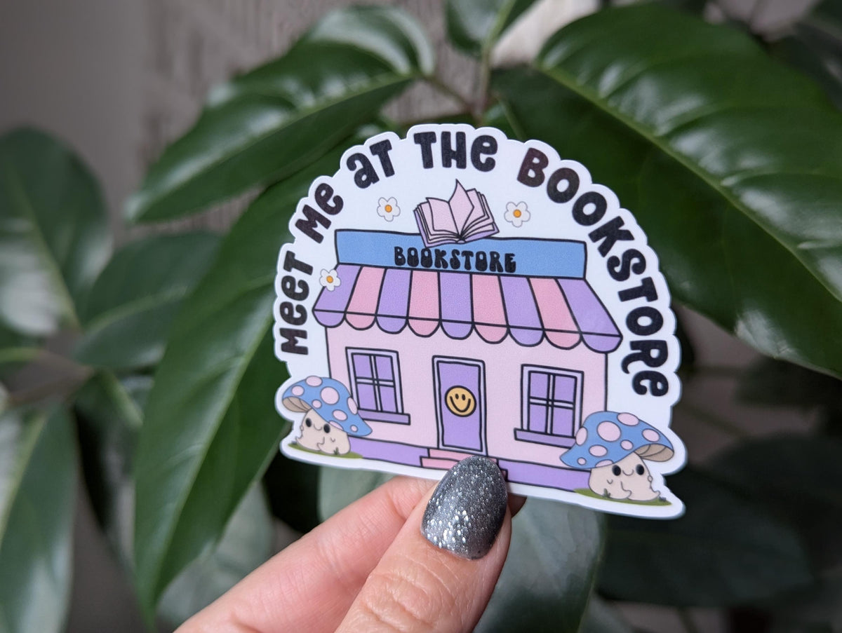 Meet me at the bookstore, bookish merch for readers, library stickers for Kindle, book gifts for book lovers, tumbler accessories, book club