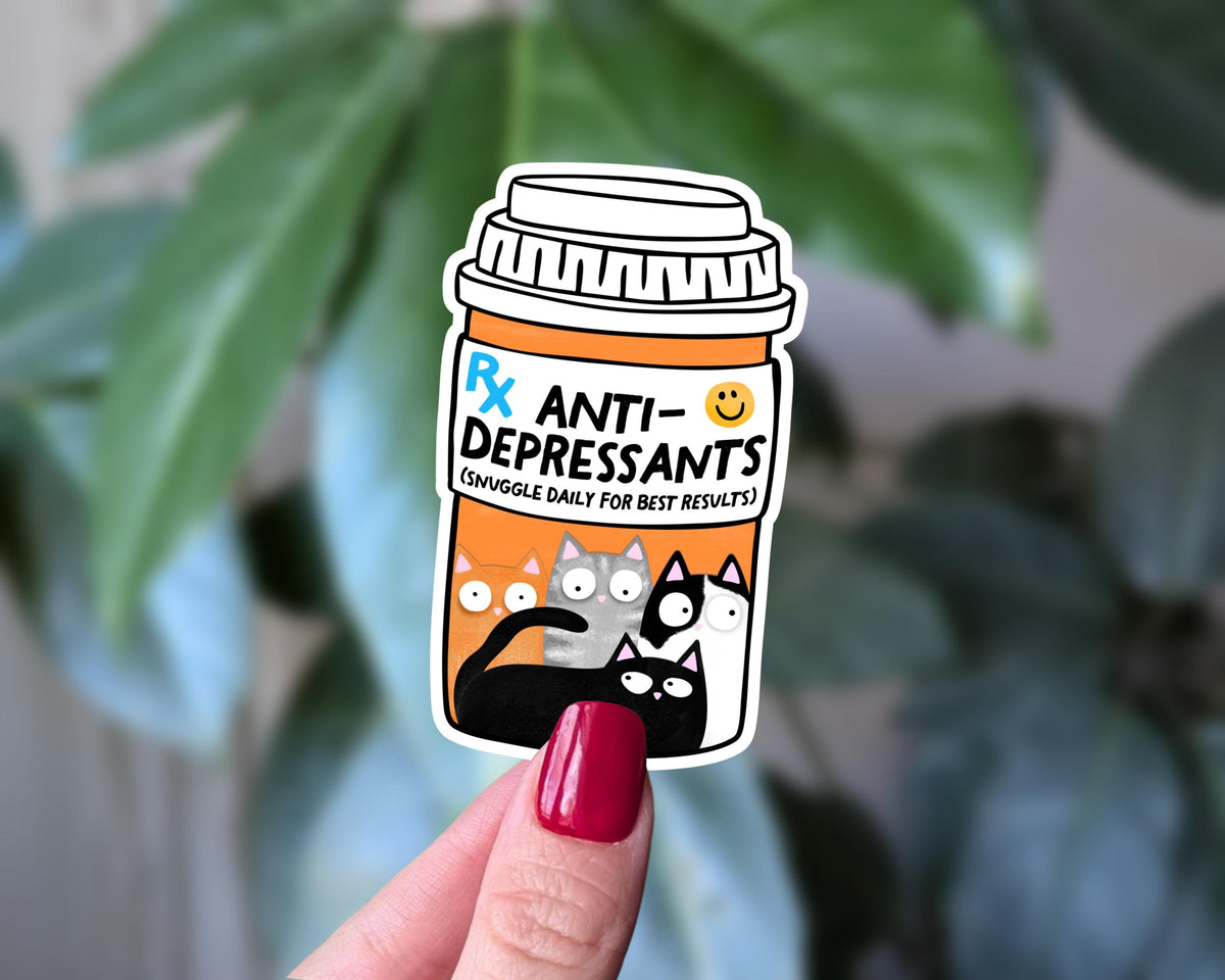 Prescription Cat Vinyl Sticker