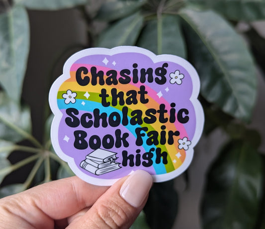 Chasing that scholastic book fair high, nostalgia stickers for Kindle, book gifts for book lovers, 90s birthday gift, bookish stickers for