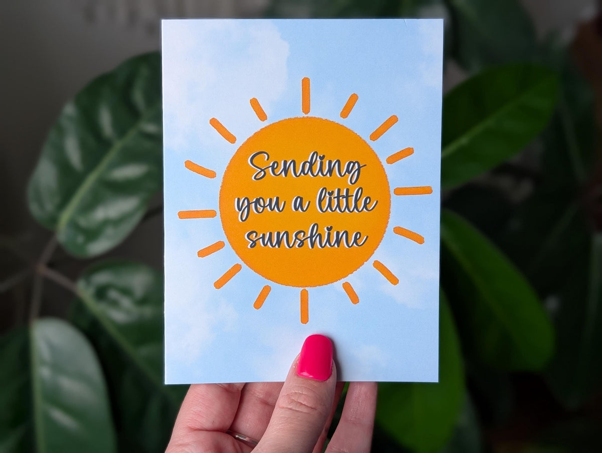 Sending You Sunshine Card, Uplifting Greeting Card, Cheer Up Card, Thinking of You Greeting Card, Send a Smile, Just Because Greeting Card