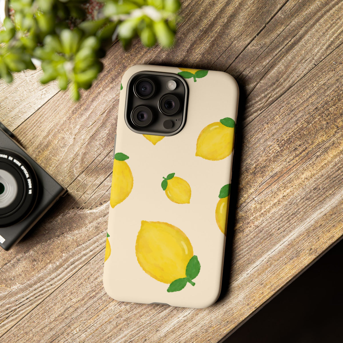 Lemon Print Phone Case, Vibrant Lemon Design, Cute Citrus Case, Gift for Fruit Lovers, Summer Vibe Accessories