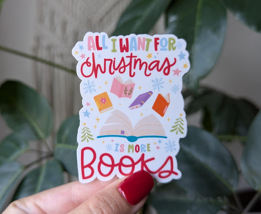 All I want for Christmas is more books, bookish stickers for kindle, book gifts for book lovers, smut reader gifts, book merch, stocking