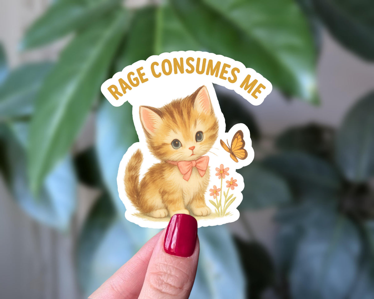 Rage Consumes Me Vinyl Sticker