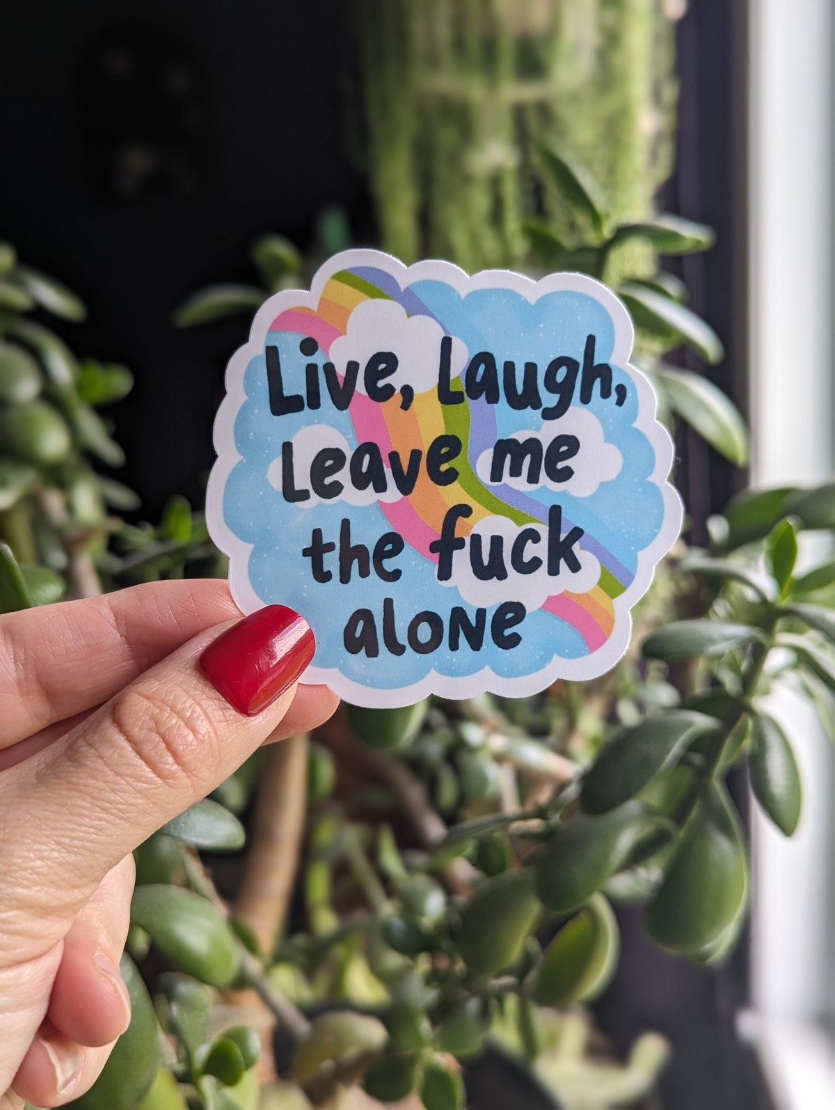 live laugh sticker for water bottle, healthy boundaries, mental health stickers for hydroflask funny, rainbow stickers for kindle, cute gift
