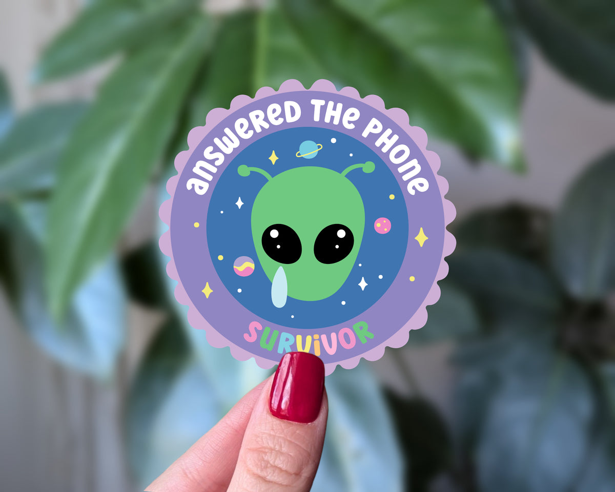 Answered The Phone Survivor Vinyl Sticker