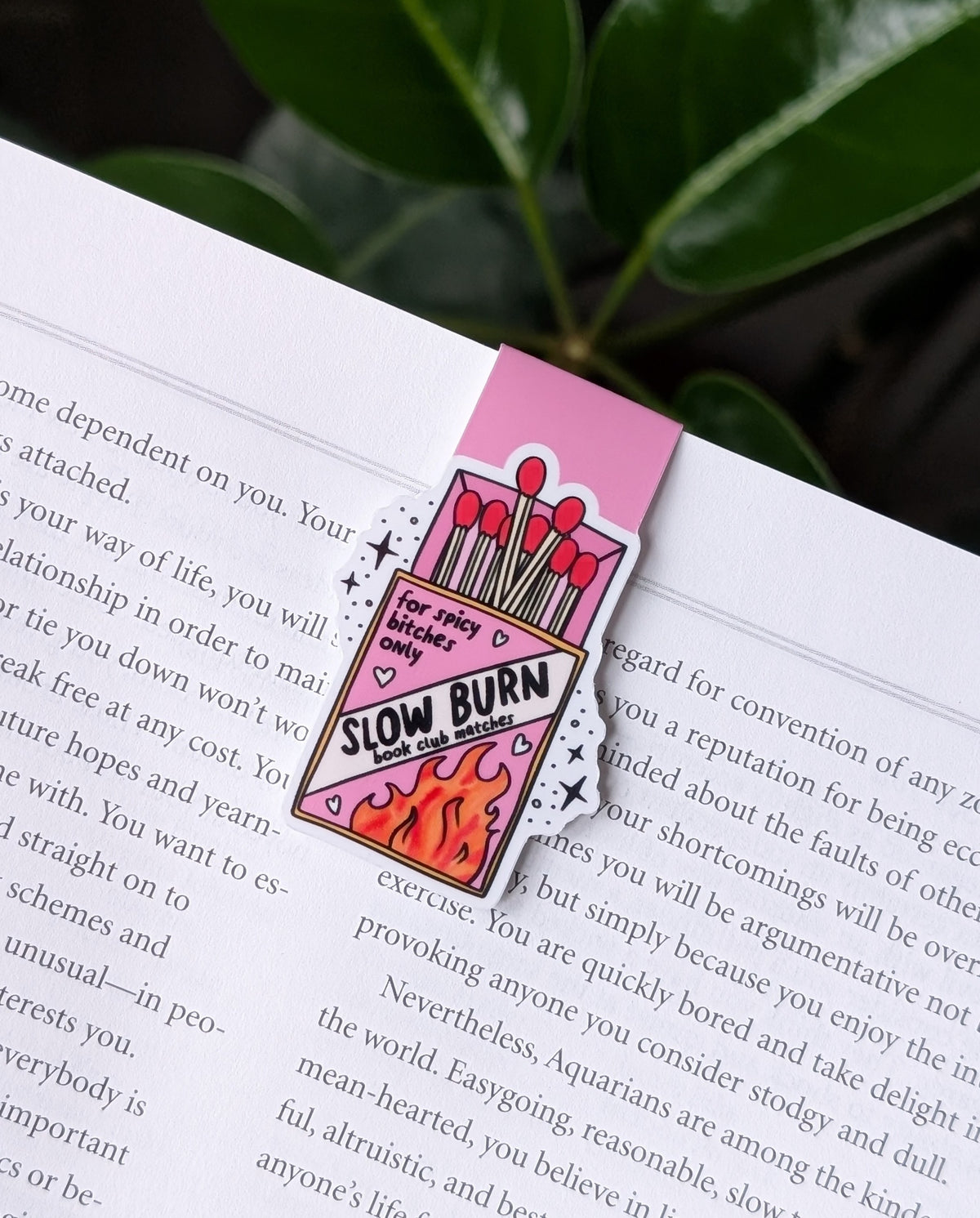 Slow Burn Magnetic Bookmark | Spicy Bookish Matchbook Design