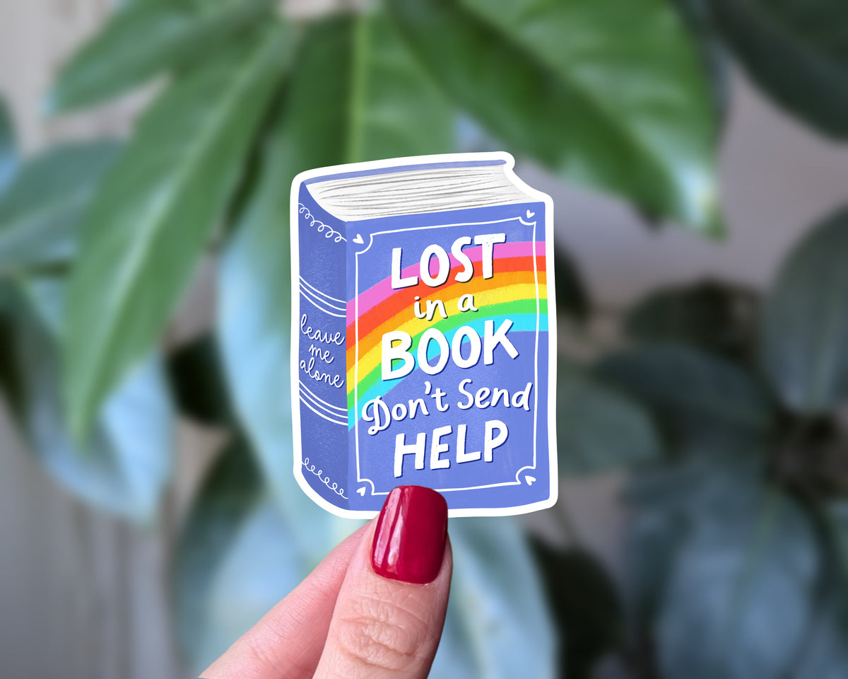Lost in a Book Sticker – Book Lover Reading Humor